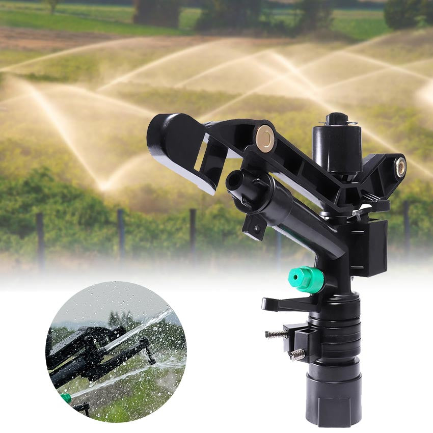 360° Rotating Irrigation 1" Sprinkler Adjustable Angle Lawn   Rocker Nozzle Garden Farm Grass Watering