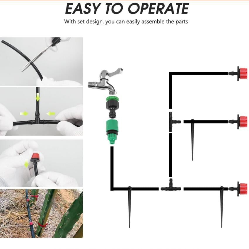 25M Garden DIY Watering Micro Drip Irrigation Set