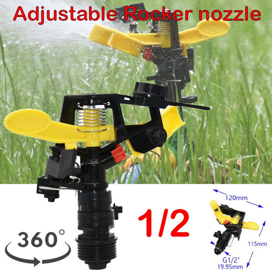 1/2 Male Adjustable Rocker Nozzle Rotary Jet Agricultural Garden Irrigation